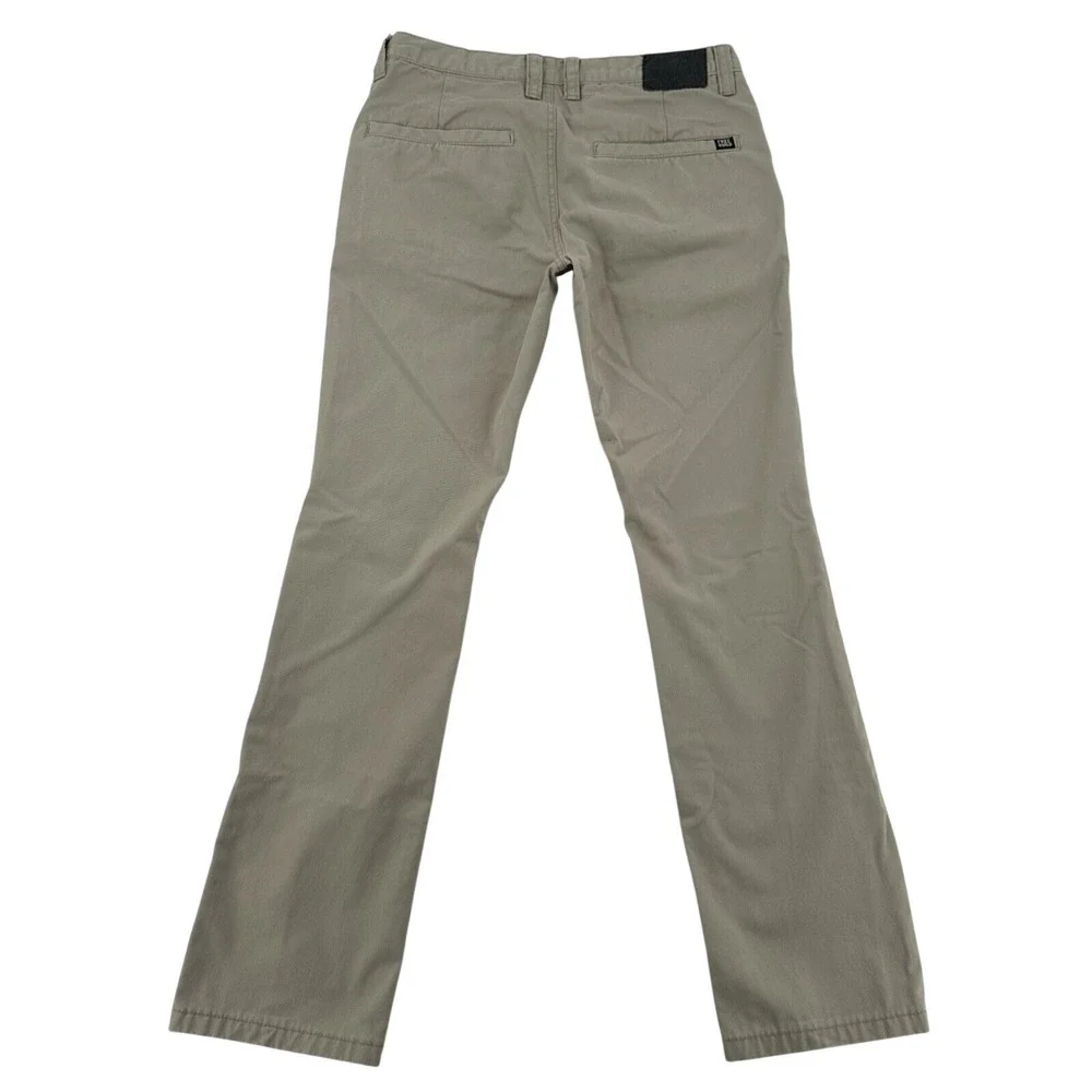 Free World Drifter Men 32 Slim Straight Chino Pants Khaki Tan Twill Skate Casual